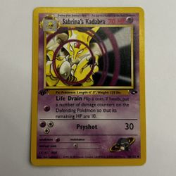 Pokémon Sabrina's Kadabra - Gym Challenge (G2) 1st Edition - pokemon charizard