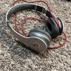 Beats Solo Headphones White Gray