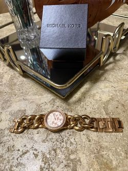 Michael Kors Rose Gold Chain-Link Watch