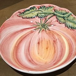 Vintage Ceramiche Leonardo Tomato Serving Dish #7892~ Made in Italy