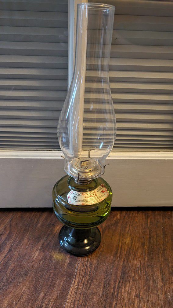 Antique Vino Rosso Colace Wine Bottle Oil Lamp 