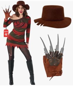 Freddy Krueger Women's Halloween Costume Set
