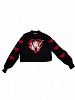 Y2K Dolls Kill x Betty Boop Cropped Heart Sweater