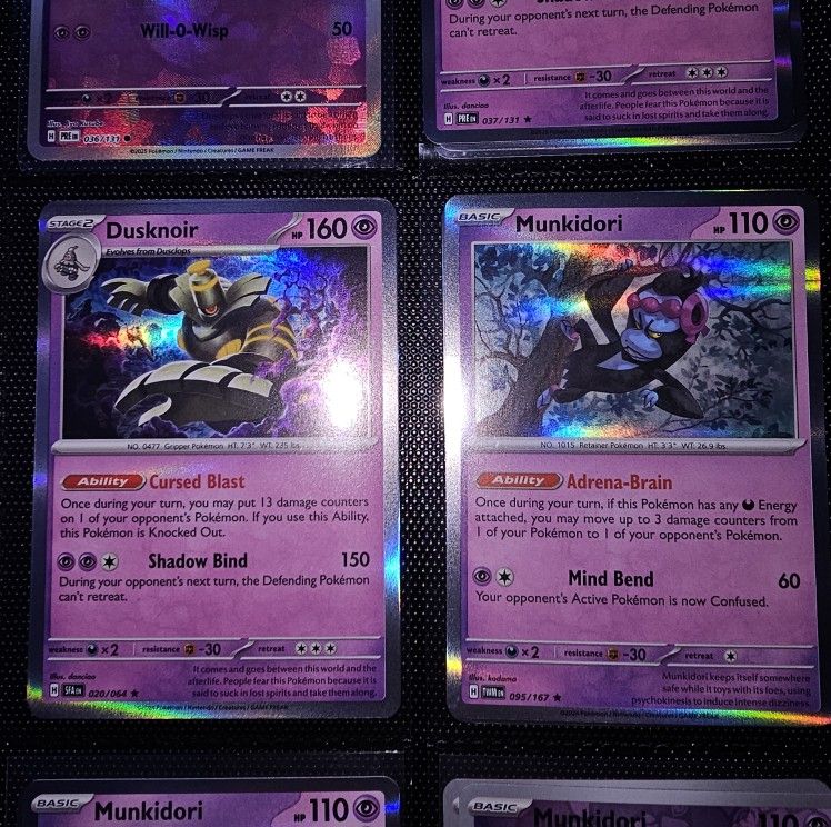 Holofoil Dusknoir /Munkidori Holofoil bundle (pokemon TCG)