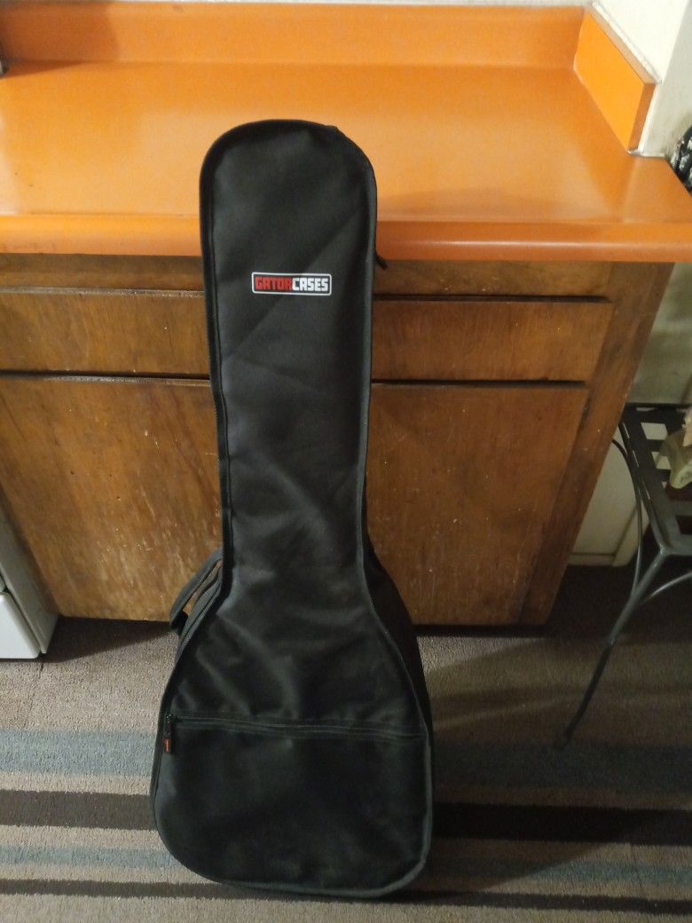 GATOR CASE. FITS ELECTRIC GUITAR OR ACOUSTIC GUITAR. STILL LIKE NEW. CLEAN ON THE INSIDE.