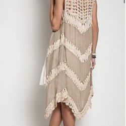 Loose Macrame Crochet Boho Open Kimono Vest Duster