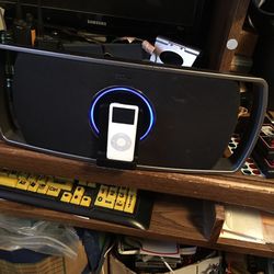 huge plug in amplified speaker/ ipod player