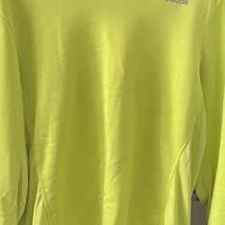 Adidas Neon Yellow/Green Light Weight Sweatshirt Hoodie NWOT