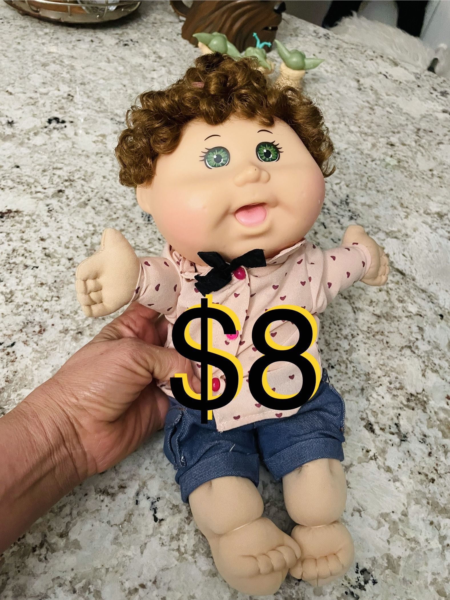 $8 Cabbage Doll with Curly Hair in great condition like new