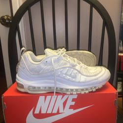 “”SIZE 10””Nike Air Max 98 “white Platinum” 2018 