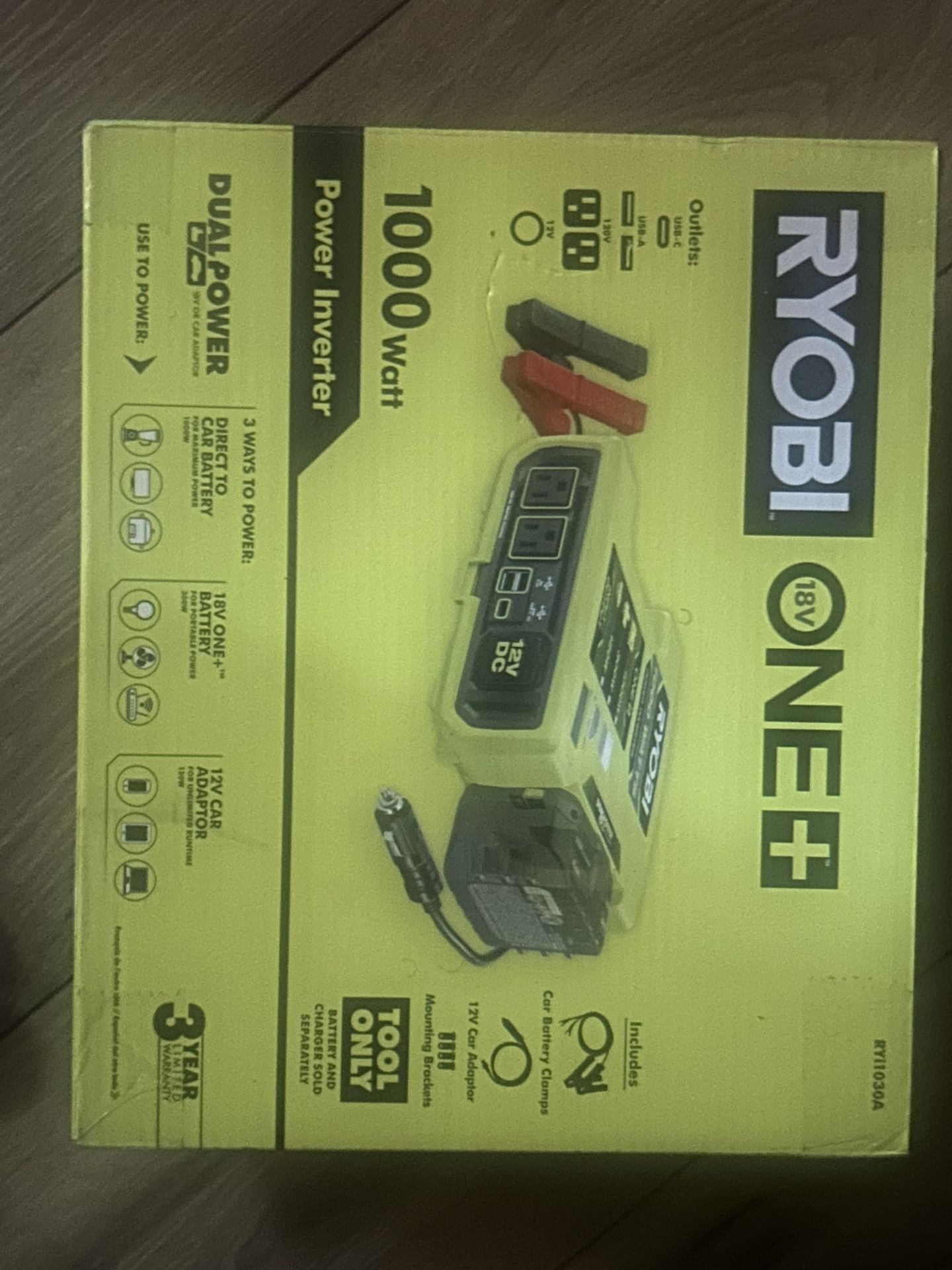 RYOBI 1000WATT 3 Way Inverter NEVER OPENED!!