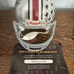 James Laurinaitus Autographed Ohio State Helmet with COA!  