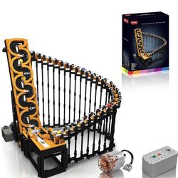 Motorized Harp Marble Roller Coaster Building Set( 1547 Pcs)