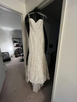 Strapless Mermaid Style Wedding Gown - Blue Willow- Size 2/4 - Ivory