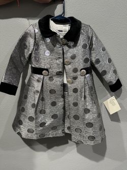 $25-NEW 4T Metallic Dress And Coat 