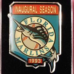 FLORIDA Marlins Vintage "1993 INAUGURAL SEASON" Lapel/Hat/Tie Pin By MLB (New In Case) EXTREMELY RARE! IMMACULATE CONDITION!👀Please Read Description.