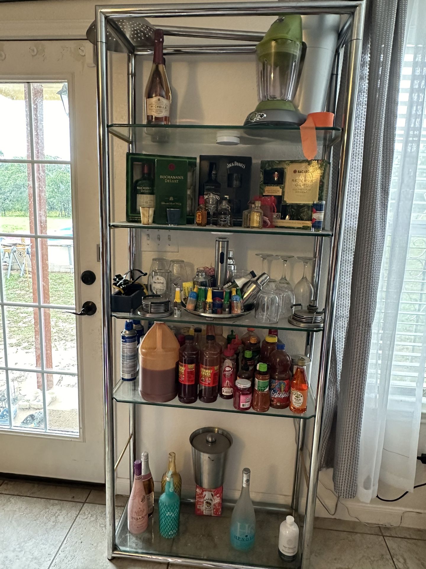 Glass And Metal Shelf