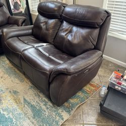 Leather Rocking, Recliner, Loveseat, And Couch