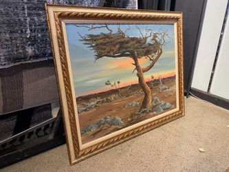 “Desert Landscape” Original Oil Painting By Lew Innocenti