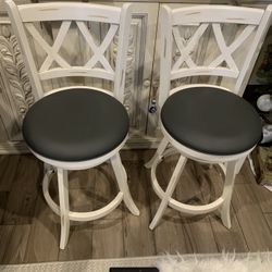 2 Spiral White Chairs