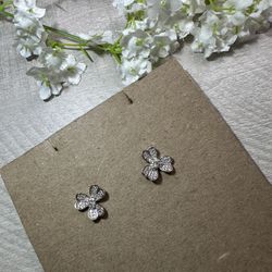 Sterling silver moissanite earrings