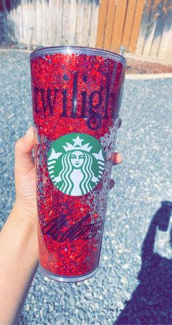 Twilight snow globe tumbler cup