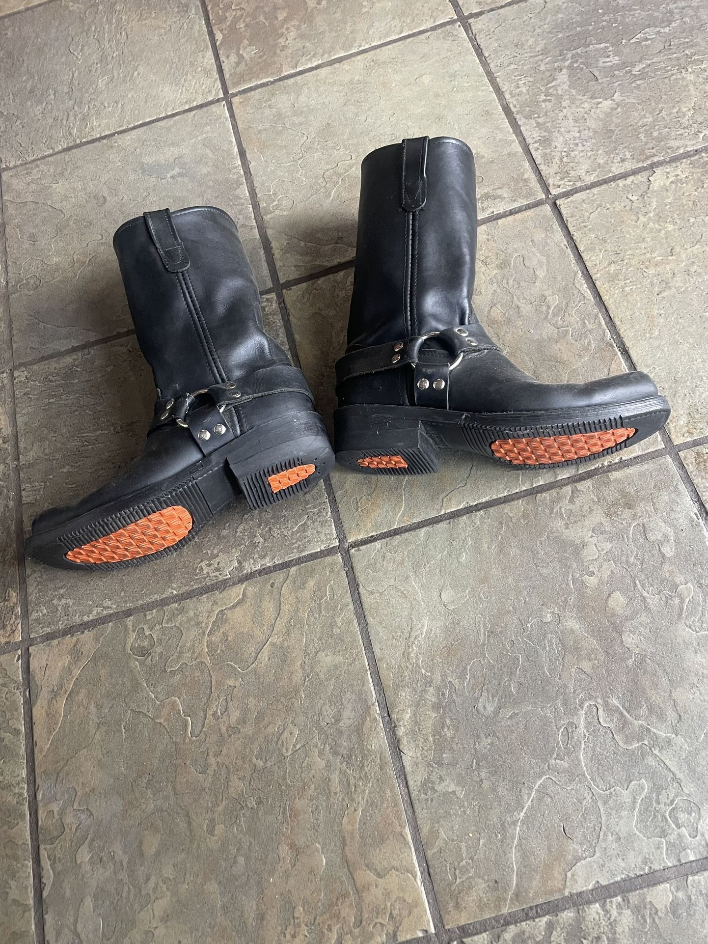 Men’s Black Boots. Harness Style.