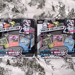 Pokemon Black Bolt And White Flare Unova Poster Collection Box NEW - in hand