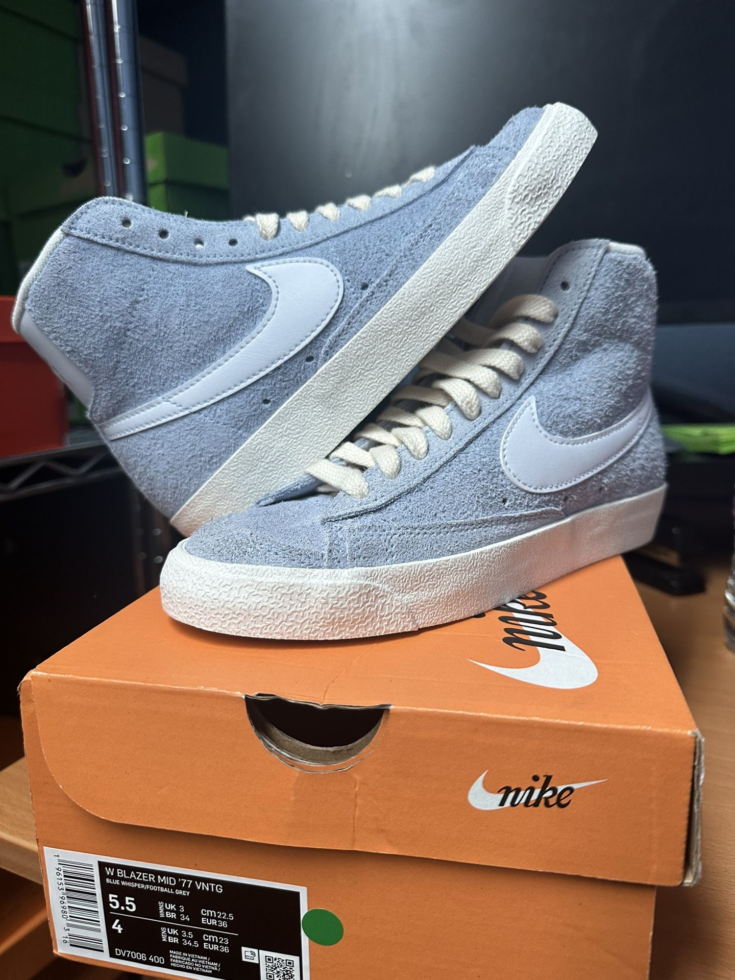 Nike Blazer Mid 77 SE Vintage Blue Whisper (W) Sizes 5.5W 6W 7W 7.5W