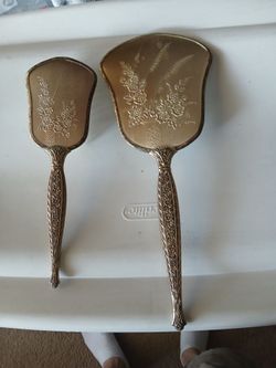 Vintage hand brush and mirror