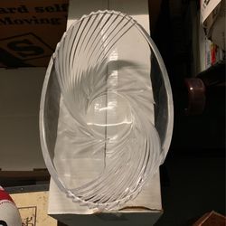 Glass Oval Shaped Platter