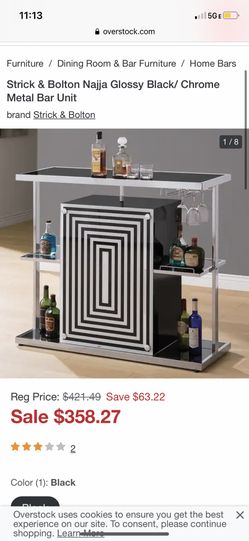 Chrome Metal Bar unit