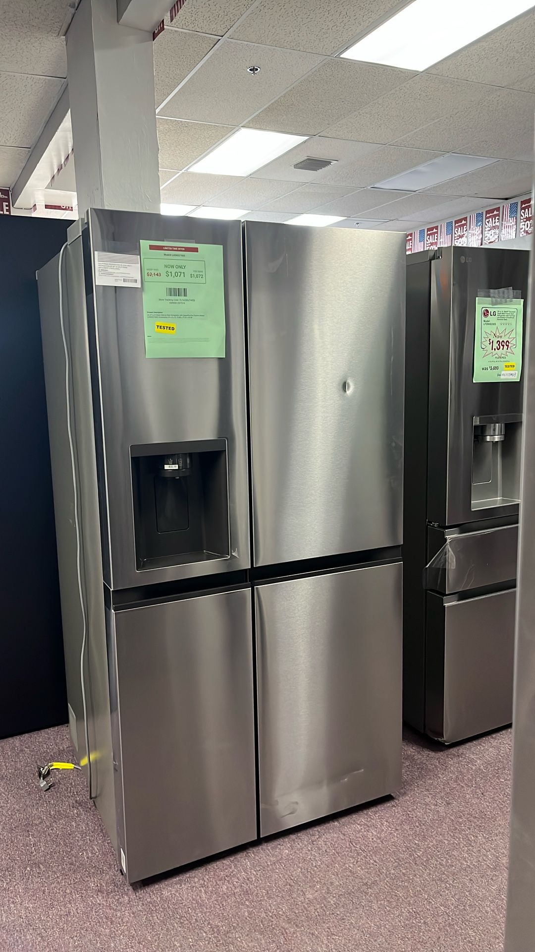 Refrigerator Side By Side 36” In New Open Box