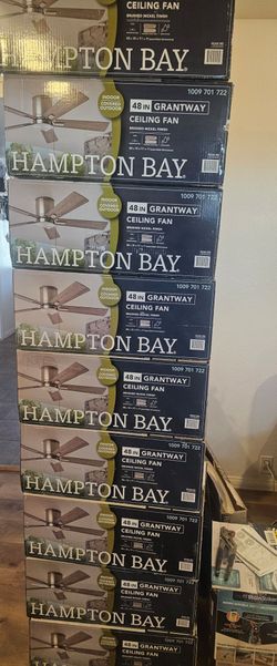 48 i in. Indoor/ Covered Outdoor Brushed Nickel LOW Profile Ceiling Fan Without Light with Pull Chain Included