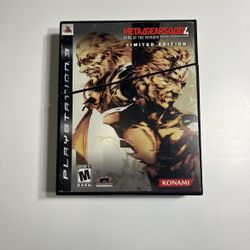 Brand New Metal Gear Solid 4 Guns Of The Patriots Limited Edition PS3 Game