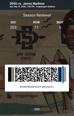 SDSU Aztecs football vs JMU 9/19