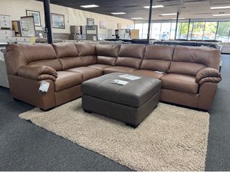 L Shape Leather Sectional.