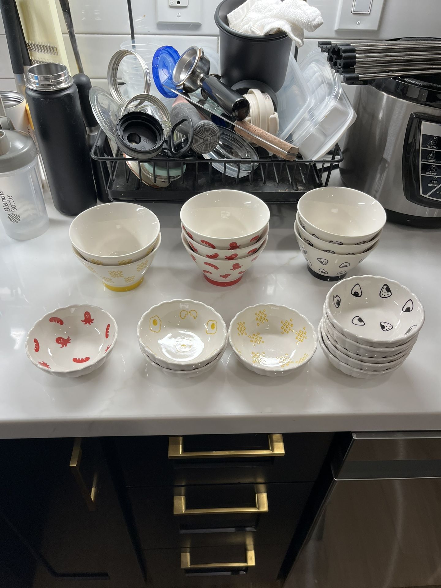 Japanese Rice And Dipping Bowls