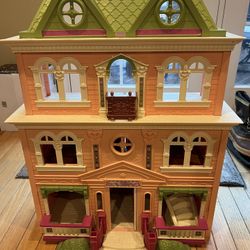 2007 Fisher Price LOVING FAMILY GRAND DOLLHOUSE Folding W/ People & Furn