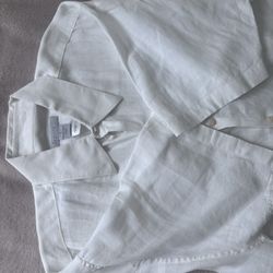 Zegna Italian linen Short Sleeve Shirt For Men Size L. 