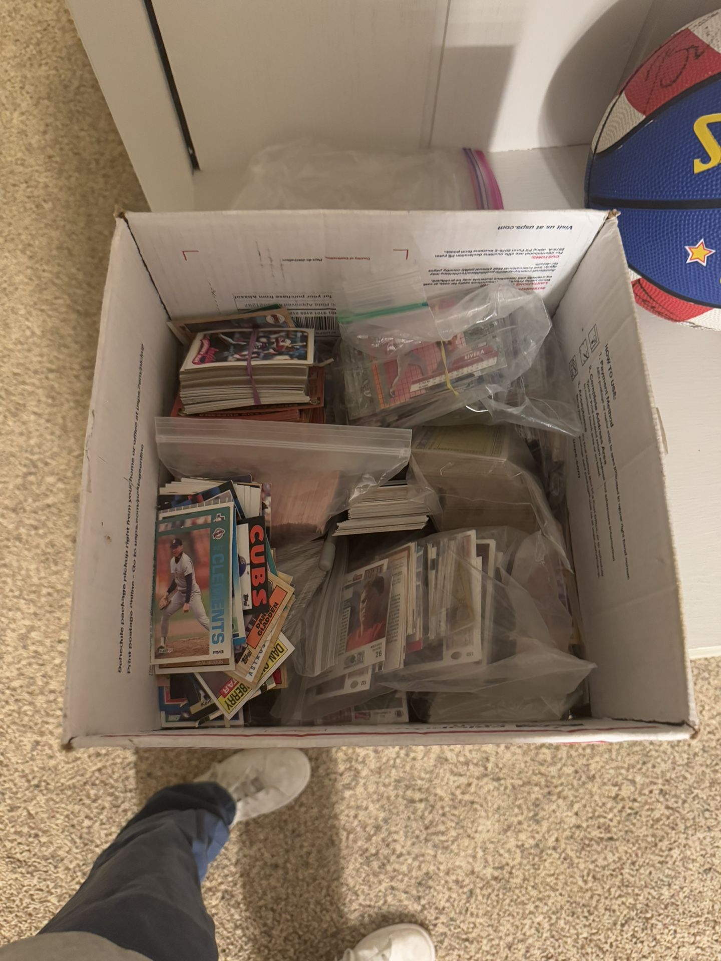 Box Of Old Baseball Cards