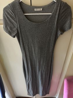 Gray Double Lined Maxi Dress