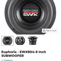 EWXB8D4 8inch Subwoofer Made By DB  In Very Good Condition  In a Skar Ported Box  