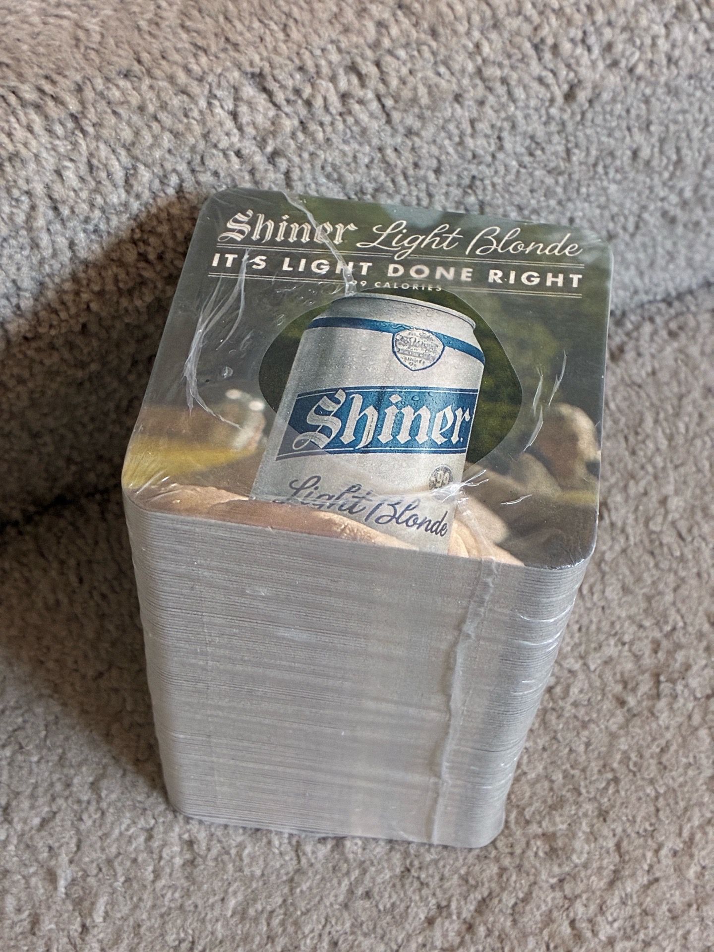 125 beer coasters sealed Spoetzl shiner light blonde