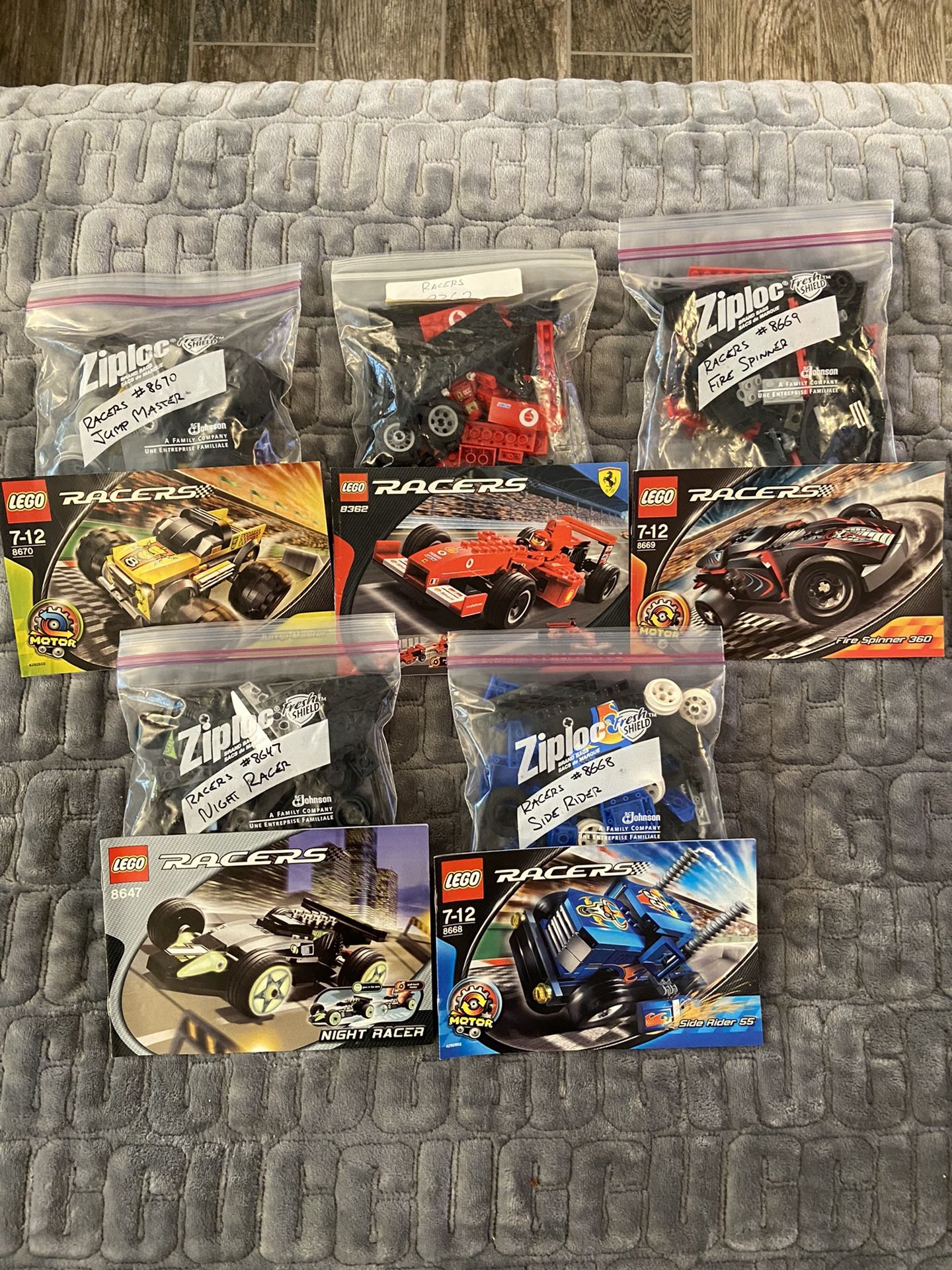 Racers Lego Set Lot - 8362, 8647, 8668, 8669, 8670