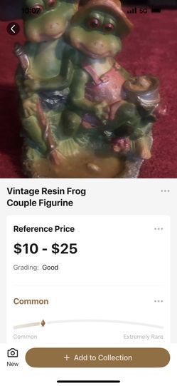 Vintage Resin Frog couple Figurine