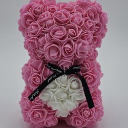 Handmade Forever Pink Rose Bear (Special Offer Of $9 a piece)