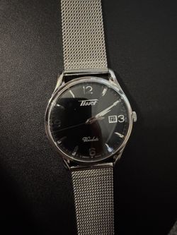 TISSOT Heritage Visodate Black Dial Steel Watch