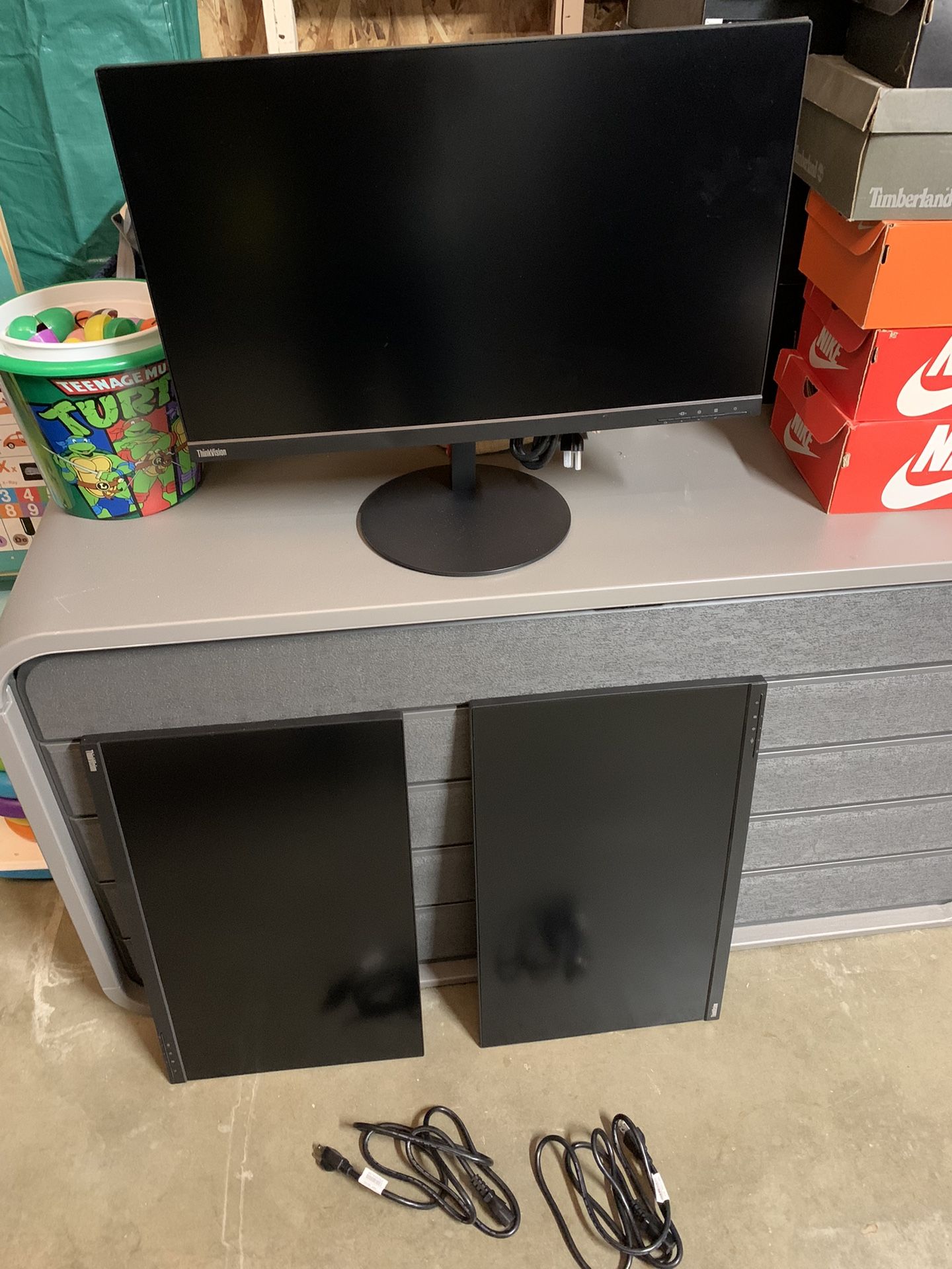 (3) Lenovo ThinkVision P27h-10 27” Wide QHD IPS Type-C Monitor