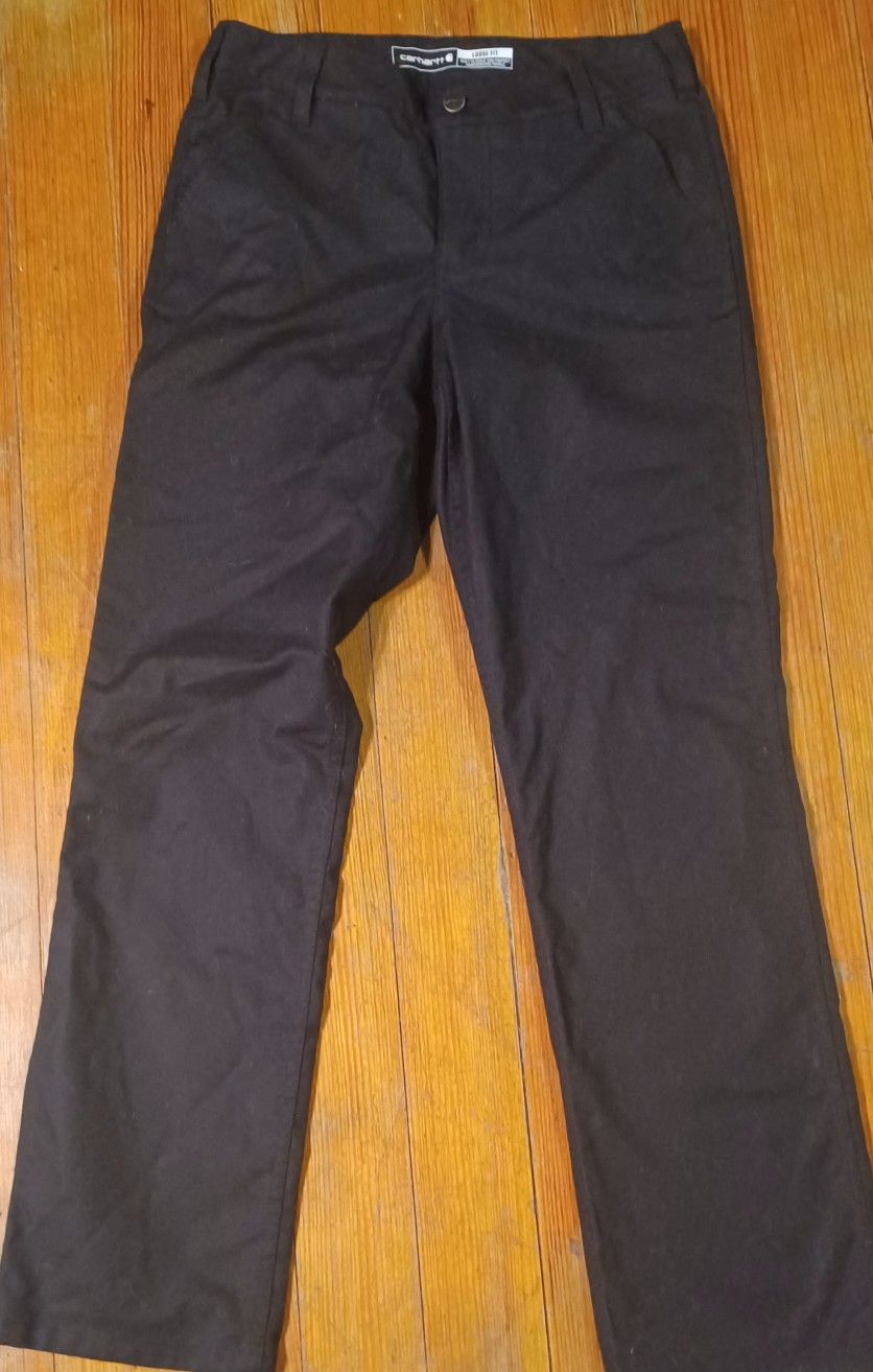 Women's Size 4 Carhartt Pants Jeans Black New No Tags Work Loose Fit